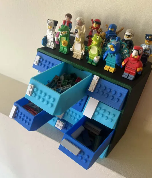 Hộp phân loại khối xếp hình có núm để gắn khối - Image 3