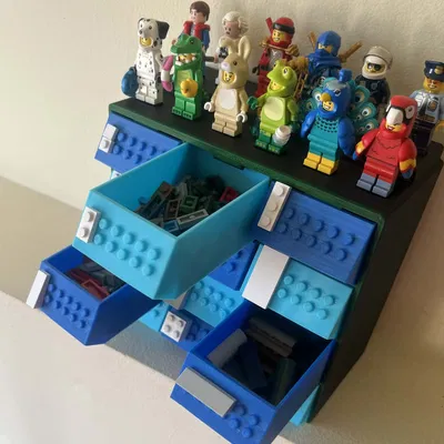 Hộp phân loại khối xếp hình có núm để gắn khối