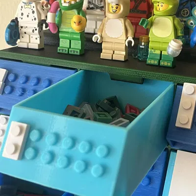 Hộp phân loại khối xếp hình có núm để gắn khối