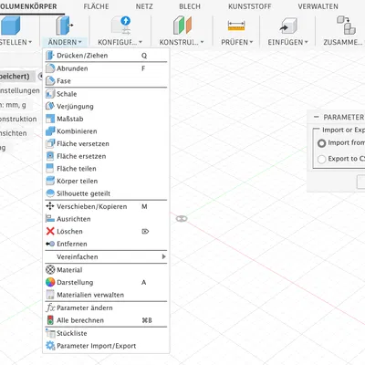 Tiện ích cho Fusion để Xuất/Nhập Thông số Người dùng