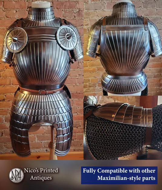 Maximilian Spaulder - Giáp Vai Phong Cách Maximilian Thế Kỷ 16 - Image 3