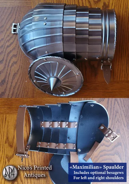 Maximilian Spaulder - Giáp Vai Phong Cách Maximilian Thế Kỷ 16 - Image 6