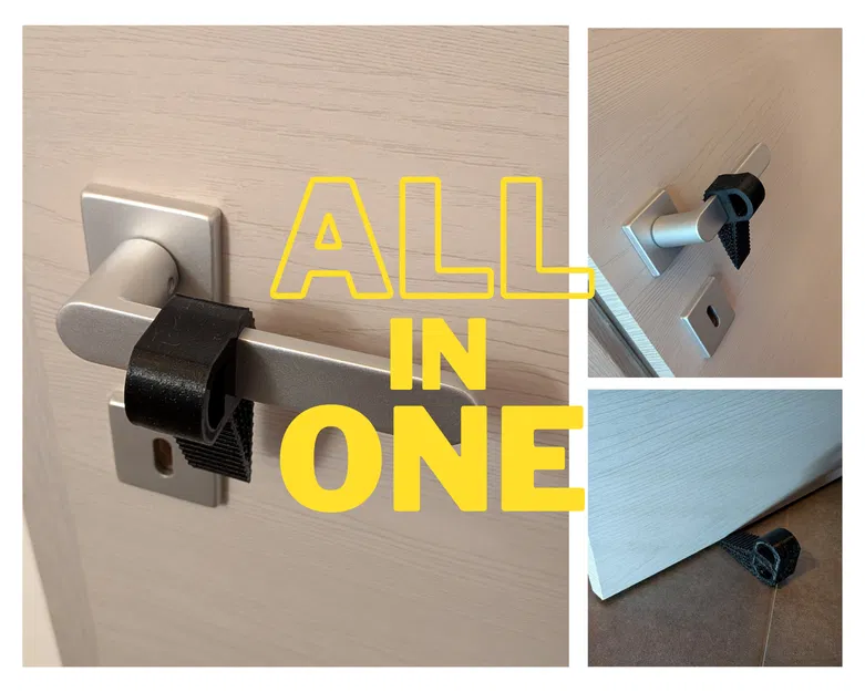 Chặn cửa, bảo vệ tay nắm và chống va đập tường 3 trong 1 bằng TPU - Image 1