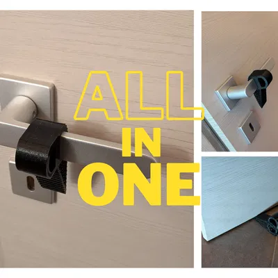 Chặn cửa, bảo vệ tay nắm và chống va đập tường 3 trong 1 bằng TPU