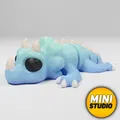 Khủng Long Ba Sừng Dẻo Dễ Thương In 3D (Articulated Flexi Cute Triceratops) - Thumbnail 1