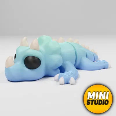 Khủng Long Ba Sừng Dẻo Dễ Thương In 3D (Articulated Flexi Cute Triceratops)