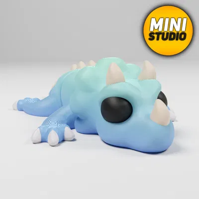 Khủng Long Ba Sừng Dẻo Dễ Thương In 3D (Articulated Flexi Cute Triceratops)