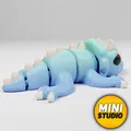 Khủng Long Ba Sừng Dẻo Dễ Thương In 3D (Articulated Flexi Cute Triceratops) - Thumbnail 3