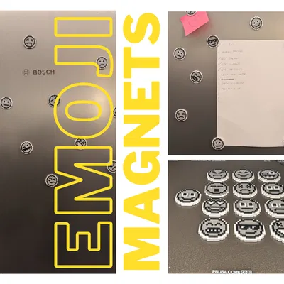 Bộ nam châm biểu tượng cảm xúc Pixel Art phong cách Retro dễ in