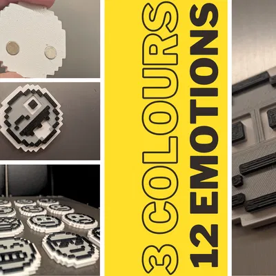 Bộ nam châm biểu tượng cảm xúc Pixel Art phong cách Retro dễ in