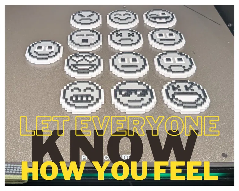 Bộ nam châm biểu tượng cảm xúc Pixel Art phong cách Retro dễ in - Image 3