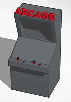 Mô hình máy chơi game Arcade cổ điển - File in 3D trang trí độc đáo - Image 1