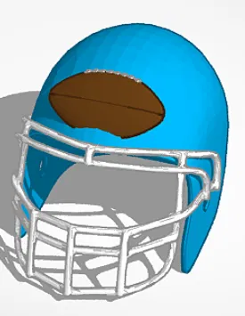 Mô hình Nón Bảo Hiểm Bóng Bầu Dục - Football Helmet 3D Printing - Image 1