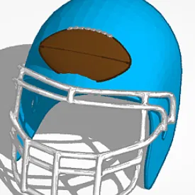 Mô hình Nón Bảo Hiểm Bóng Bầu Dục - Football Helmet 3D Printing