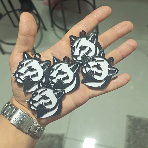 Móc khóa hình đầu báo Cougar - Thiết kế in 3D độc đáo - Image 1