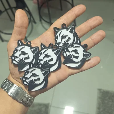 Móc khóa hình đầu báo Cougar - Thiết kế in 3D độc đáo