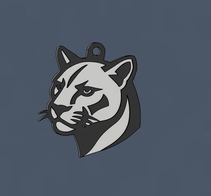 Móc khóa hình đầu báo Cougar - Thiết kế in 3D độc đáo - Image 2