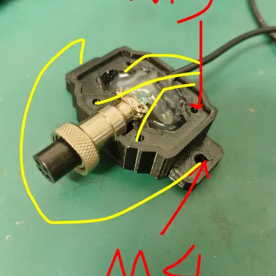 Đế giữ giắc cắm GX12 Female cho thiết bị 3D chuyên nghiệp