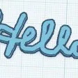 Mô hình chữ Hello viết tay trang trí 3D độc đáo