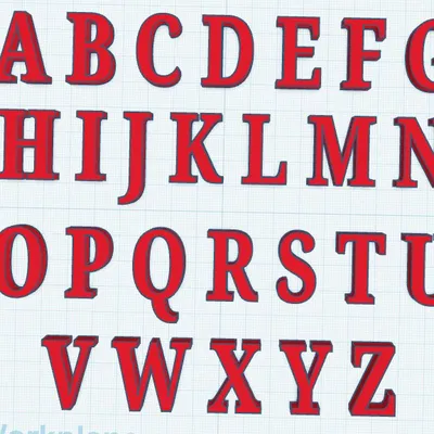 Bộ Chữ Cái ABC In 3D (Alphabet) Phông Cổ Điển Tinh Tế