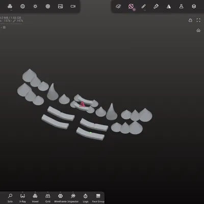 Mô hình răng gấu mèo (Raccoon Fursuit teeth) cho bộ đồ thú