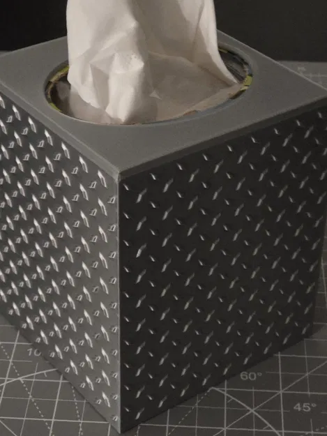 Hộp đựng khăn giấy trang trí, cỡ nhỏ (Họa tiết Diamond Plate) - Image 4