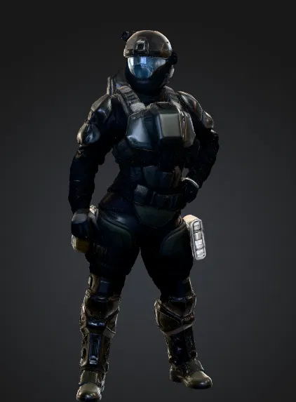 Mô hình 3D nữ chiến binh Halo: ODST Girl chi tiết - Image 1