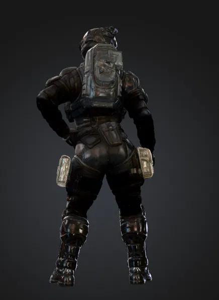 Mô hình 3D nữ chiến binh Halo: ODST Girl chi tiết - Image 2