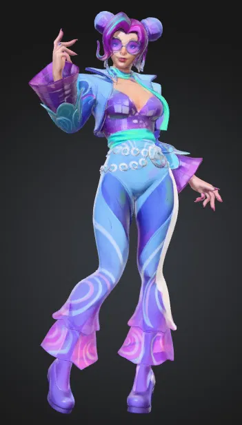 Mô hình 3D Invisible Woman phong cách Disco Revolution (Marvel Rivals) - Image 1