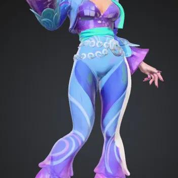 Mô hình 3D Invisible Woman phong cách Disco Revolution (Marvel Rivals)