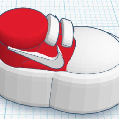 Mô hình trang trí giày sneaker phong cách Nike in 3D ấn tượng