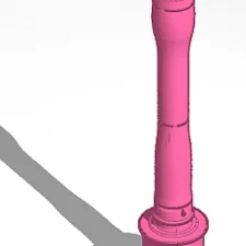 Mô hình 3D lựu đạn cán cầm tay (stick grenade) thời Thế chiến II 1:1