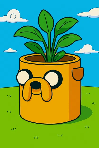 Chậu cây trang trí hình chú chó Jake trong Adventure Time - Image 1