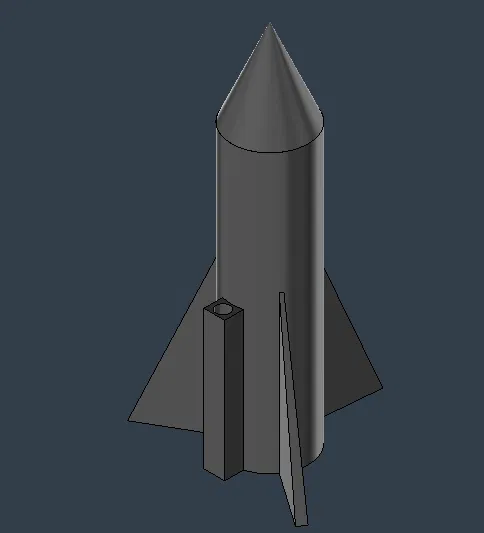 Mô hình tên lửa C6 Rocket 18mm - Tự in 3D tại nhà - Image 1