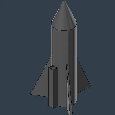 Mô hình tên lửa C6 Rocket 18mm - Tự in 3D tại nhà