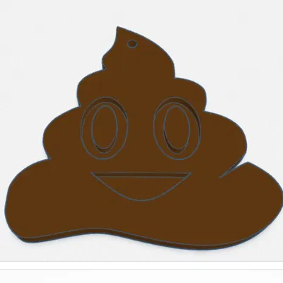 Thẻ đi vệ sinh hình emoji Poop