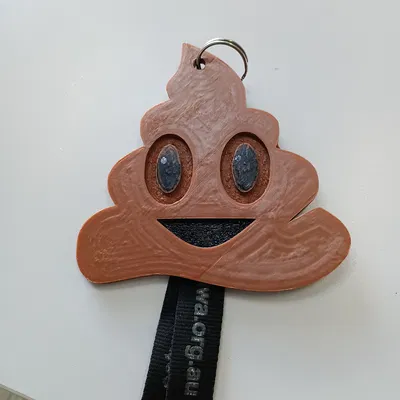 Thẻ đi vệ sinh hình emoji Poop
