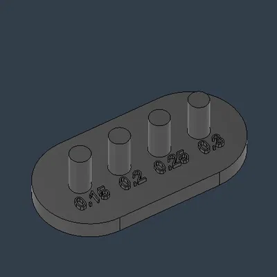 Mẫu in kiểm tra độ dung sai Tolerance Test cho máy in 3D