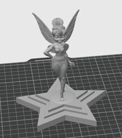 Mô hình Tinker Bell in 3D trên đế ngôi sao dễ thương - Image 1