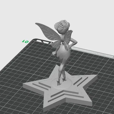 Mô hình Tinker Bell in 3D trên đế ngôi sao dễ thương