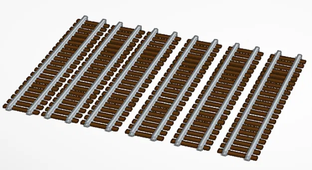 Bộ 6 Đoạn Đường Ray Tàu Hỏa In 3D Đơn Giản, Không Cần Support - Image 1