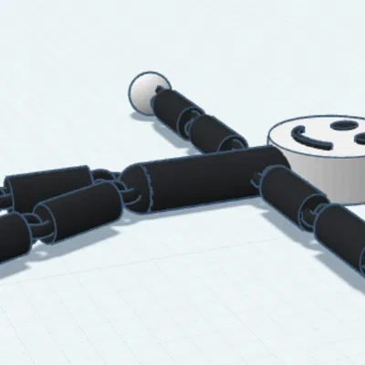 Mô hình người que khớp nối (Stick man chain doll) in 3D độc đáo