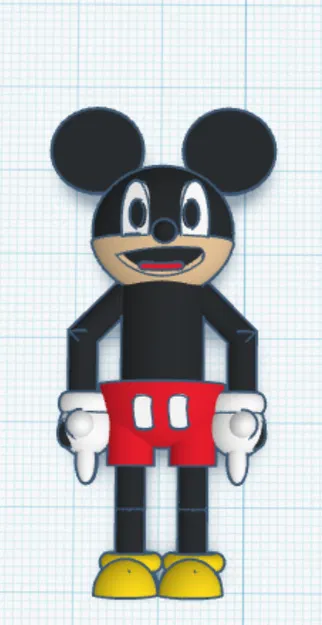 Mô hình Mickey Mouse 3D - Đồ chơi trang trí dễ thương cho fan Disney - Image 1