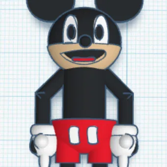 Mô hình Mickey Mouse 3D - Đồ chơi trang trí dễ thương cho fan Disney