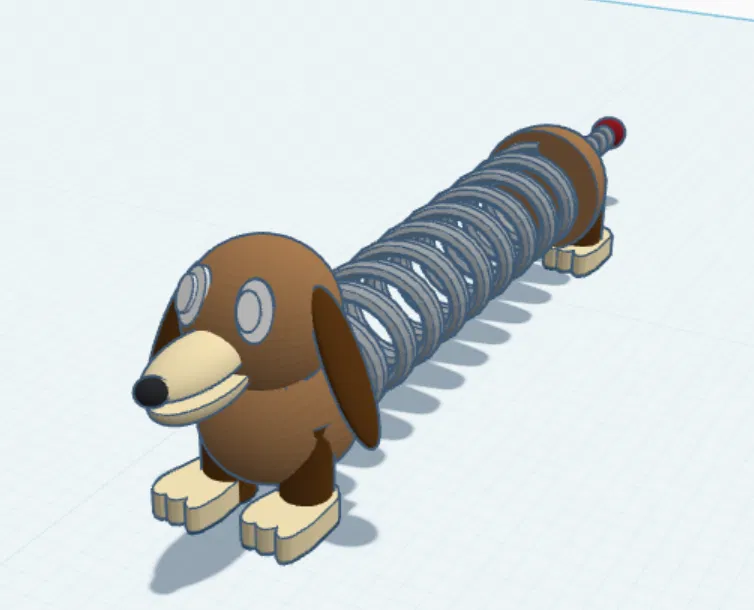 Mô hình chú chó lò xo (Slinky dog) độc đáo cho máy in 3D - Image 1
