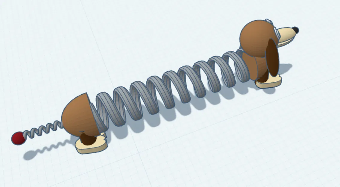 Mô hình chú chó lò xo (Slinky dog) độc đáo cho máy in 3D - Image 2