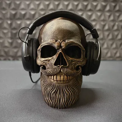 Giá treo tai nghe hình đầu lâu quý ông cực chất - File in 3D