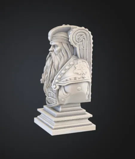 Tượng Bán Thân Chiến Binh Bắc Âu – Mô Hình Trang Trí Hộ Vệ Viking - Image 2