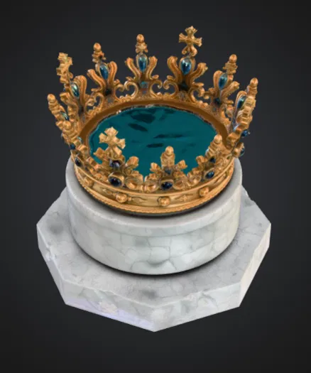 Royal Crown Display – Mô hình Vương miện thời trung cổ tinh xảo - Image 2