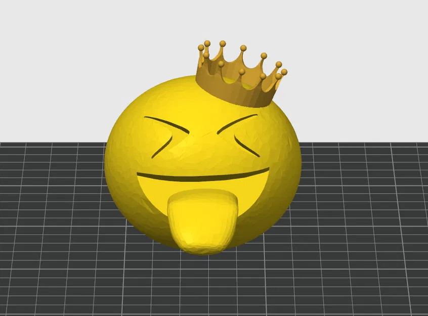 Mô hình Emoji King in 3D độc đáo trang trí góc học tập - Image 1